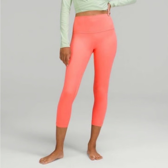 lululemon athletica Pants - NEW lululemon align cropped active leggings neon coral